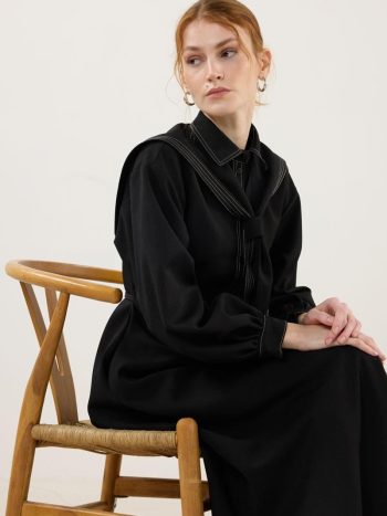 Black Sailor Collar Dress