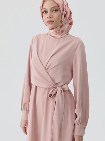 تونيك مزود بحزام - بودرة