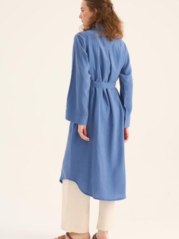 Indigo Flared Hem Tunic