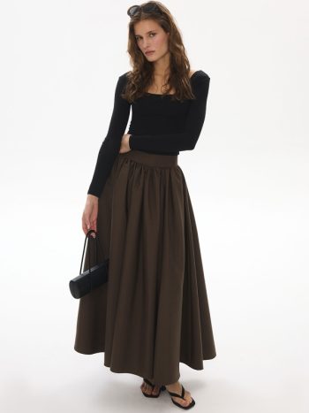 Flera Balloon Khaki Skirt