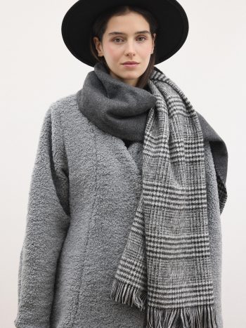Cropped Curly Cashmere Jacket - Gray