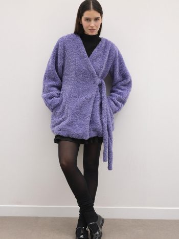 Purple Curly Cashmere Blazer - Tailored