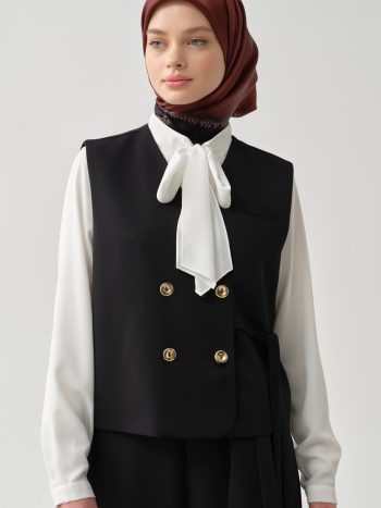 Crossover Mini Vest - Black