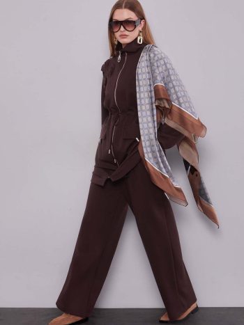 Bitter Coffee Pocket Accessory Detailed Two-Piece Set