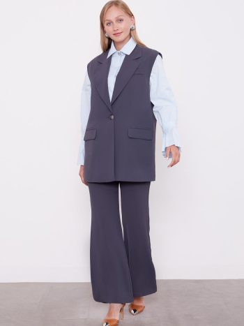 Anthracite Vest Two-Piece Set