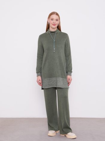 Glitter Cashmere Fabric Twin Set