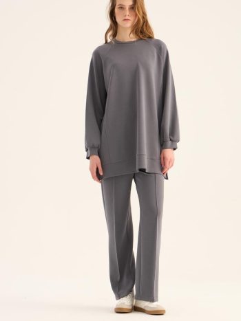 Modal Sweatşört Koyu Gri