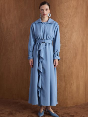 Muse Belden Pleated Dress - Blue