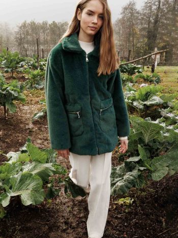Plush Green Coat