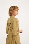 Pleated Long Tunic in Olive Green