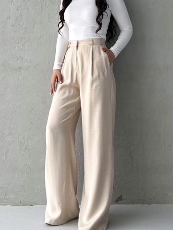 بنطلون بالازو كوزو بلون البيج