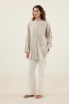Mother-of-Pearl Buttoned Modal Tunic Top