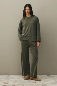 Yosun Yeşili Tencel Modal Palazzo Takımı
