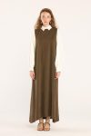 Tencel Jile Dress in Dark Khaki