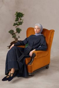 Denim Elbise - Lacivert