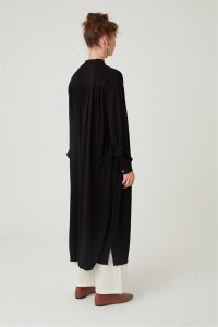 Uzun Robadan Büzgülü Tunik Siyah - Görsel 5