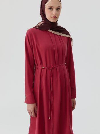 Fırfırlı Yaka Tunik - Toz Pembe