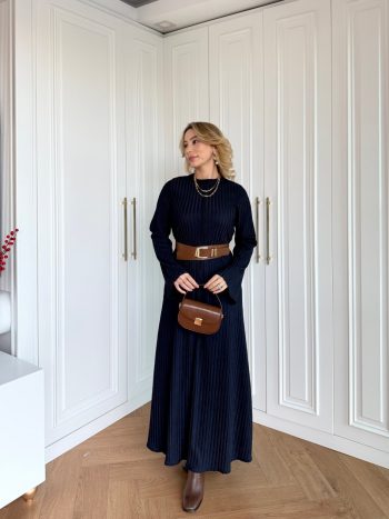 Melek Elbise Lacivert