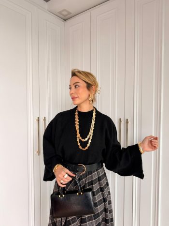 Senem Black Knit Sweater