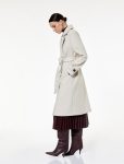 Trench Coat - Cashmere Long Sleeve Wrap Style with Belt