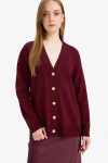 Relax Fit V-Neck Buttoned Knit Cardigan