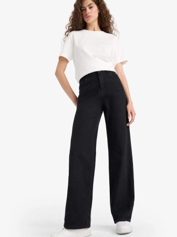 90's Wide Leg Yüksek Bel Uzun Jean Pantolon