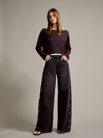 Relax Fit Geniş Paça Jean Pantolon