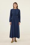 V-Neck Navy Blue Dress