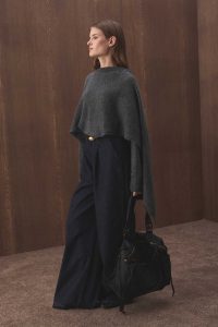 Denim Bol Kesim Yüksek Bel Lacivert Pantolon - Görsel 5