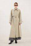 Bone Buckle Trench Coat in Sand