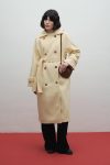Premium Yellow Trench Coat with Crossover Design
