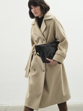 Premium Crinkle Cashmere Mink Coat