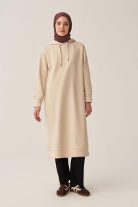 Stone-Trim Hooded Comfort Tunic