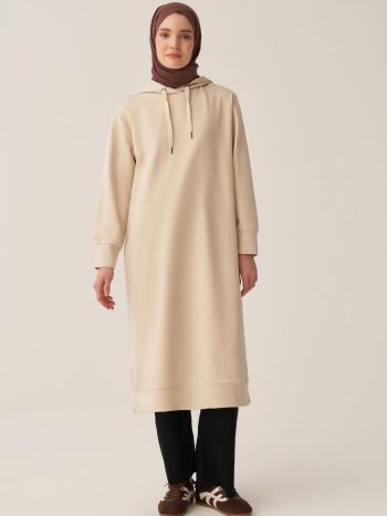 Stone-Trim Hooded Comfort Tunic