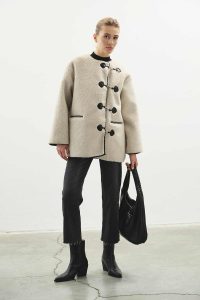 Tedy Leather Stone Coat