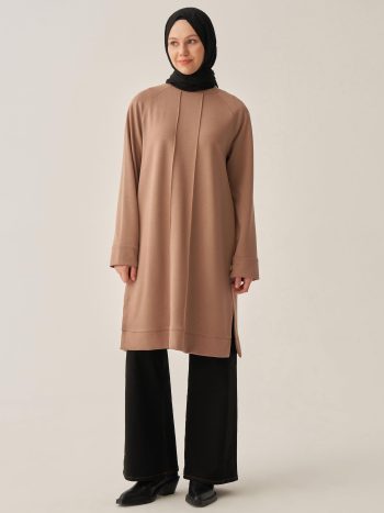 Mink-Soft Textured Ribbed Tunic