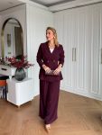 Burgundy Grass Pants Suit