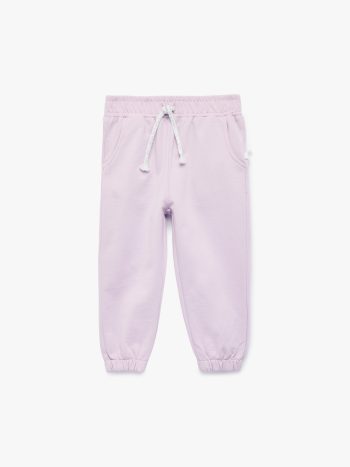 Cotton Fluffy Drawstring Waist Jogger Sweatpants