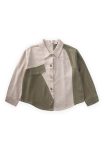 Two-Tone Linen Shirt 2-7 Years Natural-Khaki