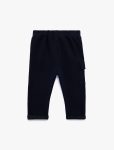 Men's Baby Drawstring Waist Pocket Detail Cotton Jogger Pants