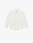 Girl's Cotton Long-Sleeve Textured Button-Down Shirt