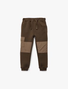 Men's Baby Pocket Detail Drawstring Fleece-Lined Jogger Sweatpants