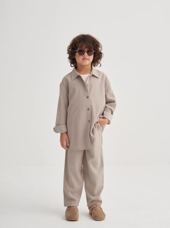Tencel Shirt Set 2-7 Years Beige