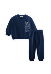Embroidered Tracksuit Set 2-7 Years Navy Blue