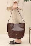 Leather Tote Bag Bitter Brown