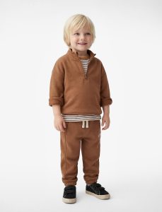 Men's Baby Drawstring Waist Pocket Detail Cotton Jogger Sweatpants