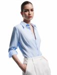 Regular Fit Classic Collar Long Sleeve Poplin Shirt