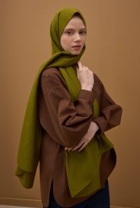Soft Wrinkled Shawl Avocado