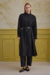 Black Long Tunic with Mandarin Collar