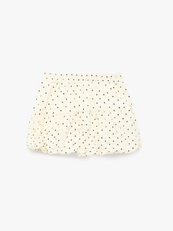 Girl's Baby Balloon Skirt with Polka Dot Pattern in Viscose Blend